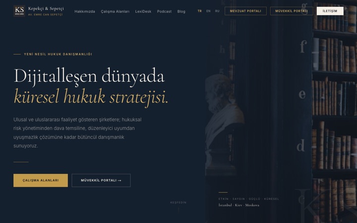 Kepekçi & Sepetçi hukuk bürosu web sitesi