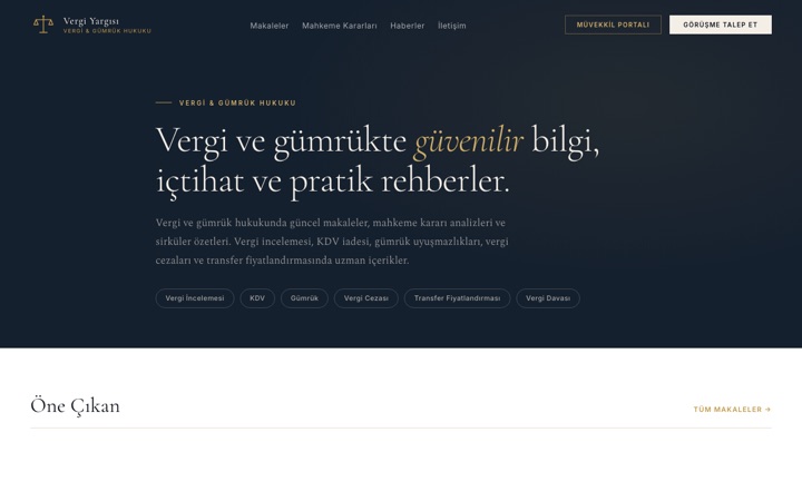 Vergi Yargısı yayın platformu